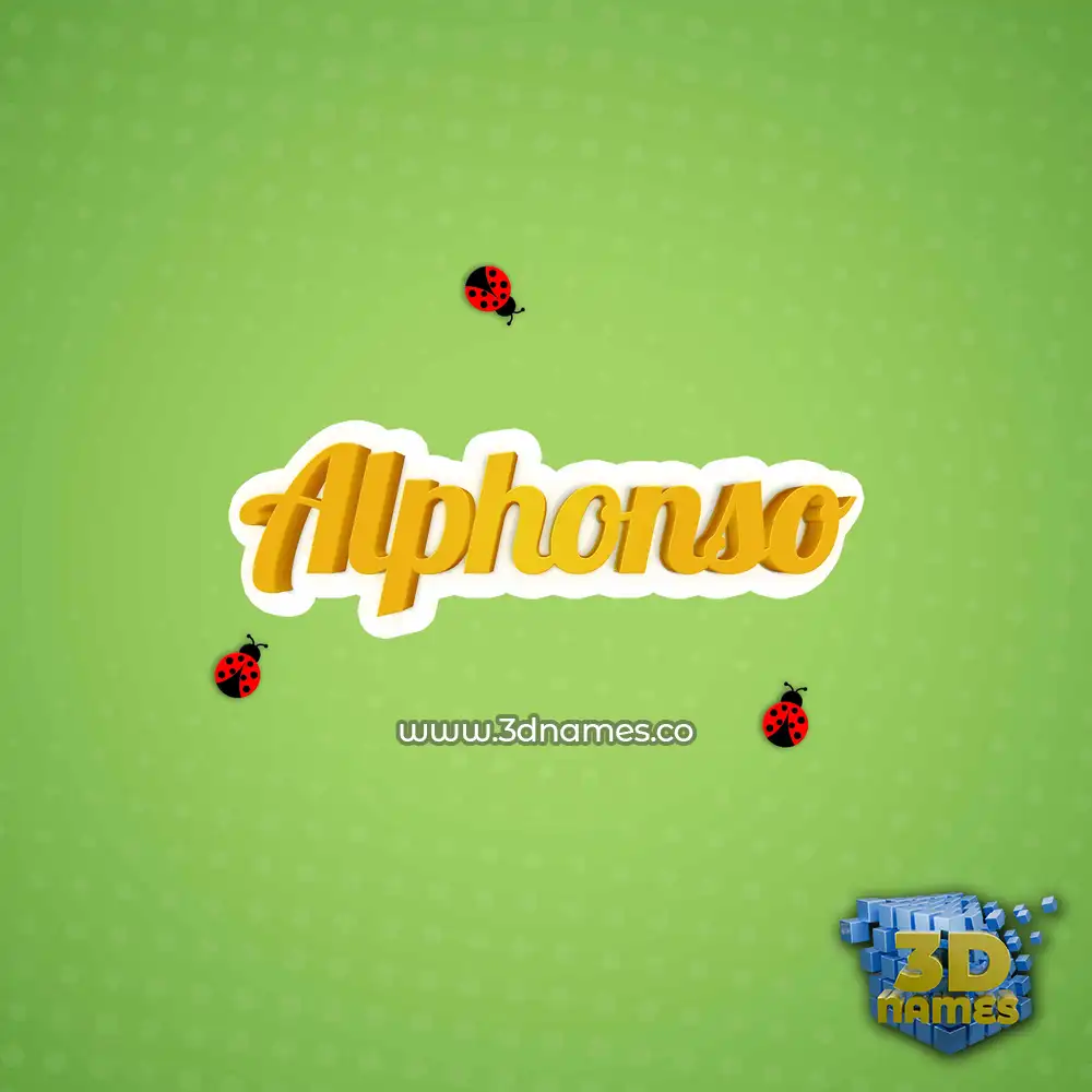 alphonso in Ladybugs style - 3D name wallpaper