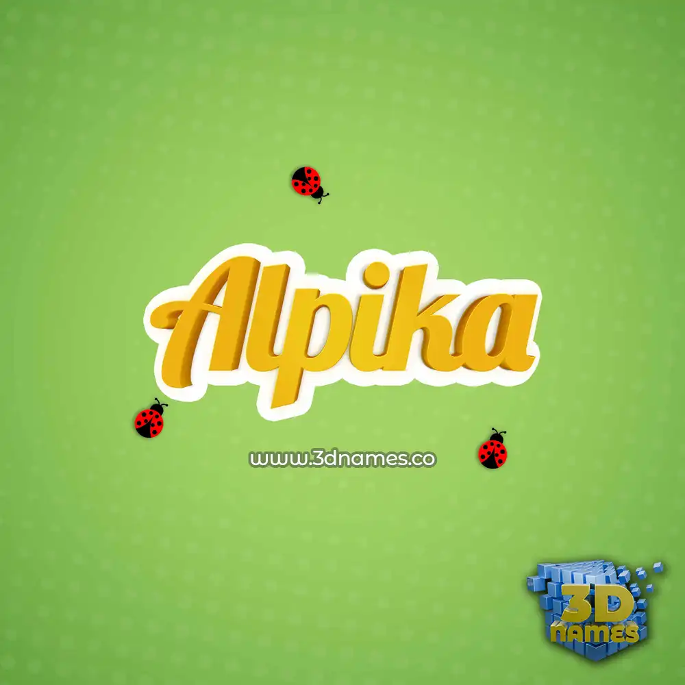 alpika in Ladybugs style - 3D name wallpaper