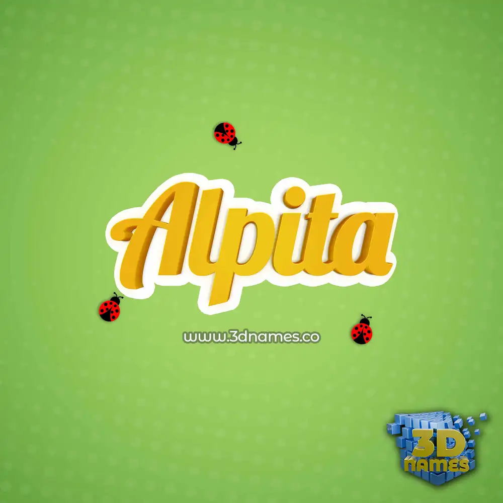 alpita in Ladybugs style - 3D name wallpaper