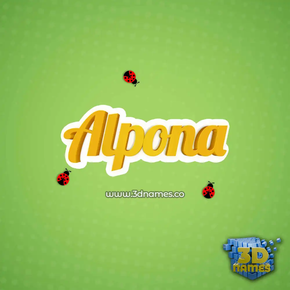 alpona in Ladybugs style - 3D name wallpaper