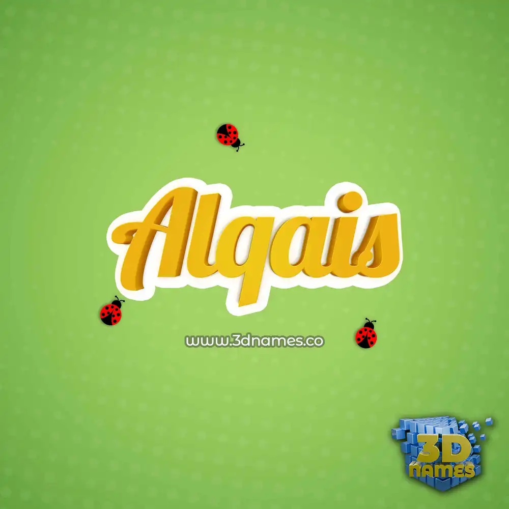 alqais in Ladybugs style - 3D name wallpaper