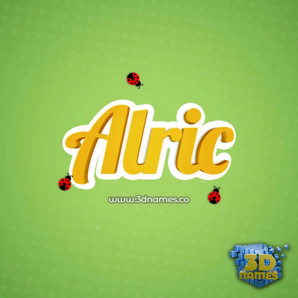 alric in Ladybugs style - 3D name wallpaper