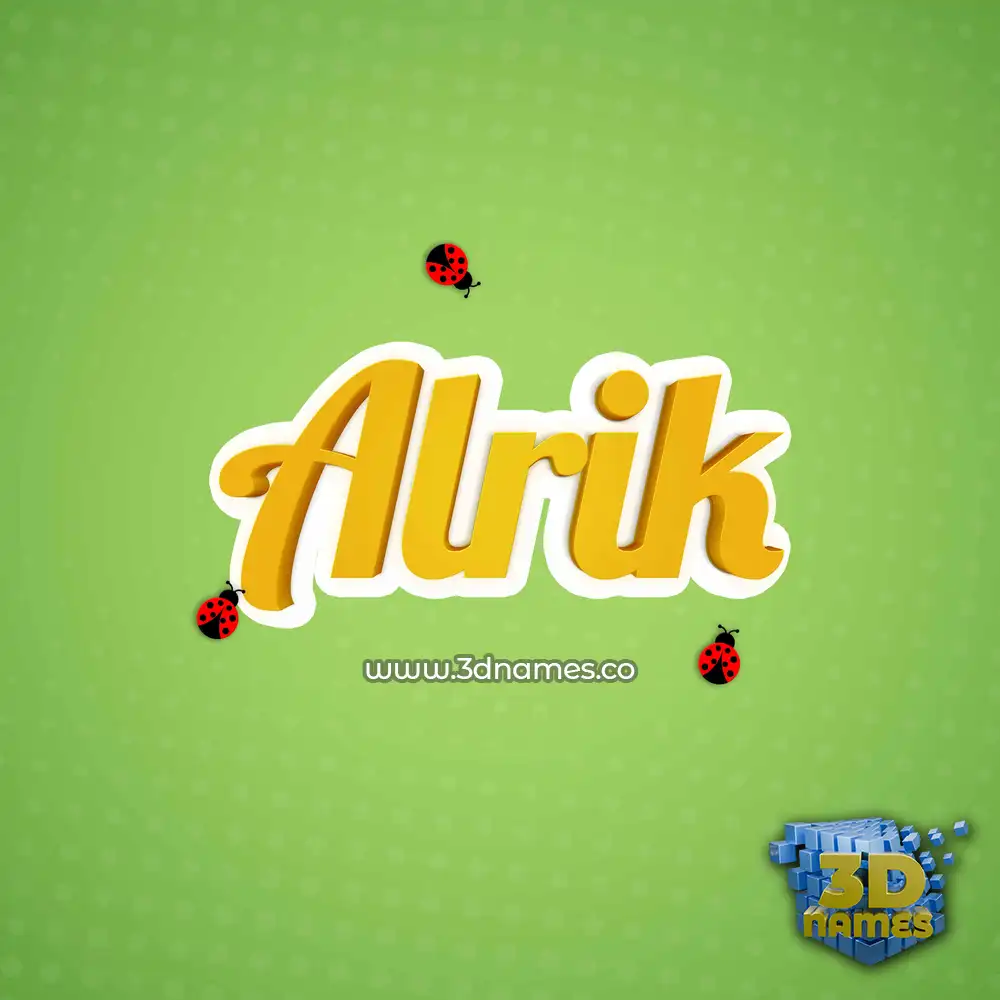 alrik in Ladybugs style - 3D name wallpaper