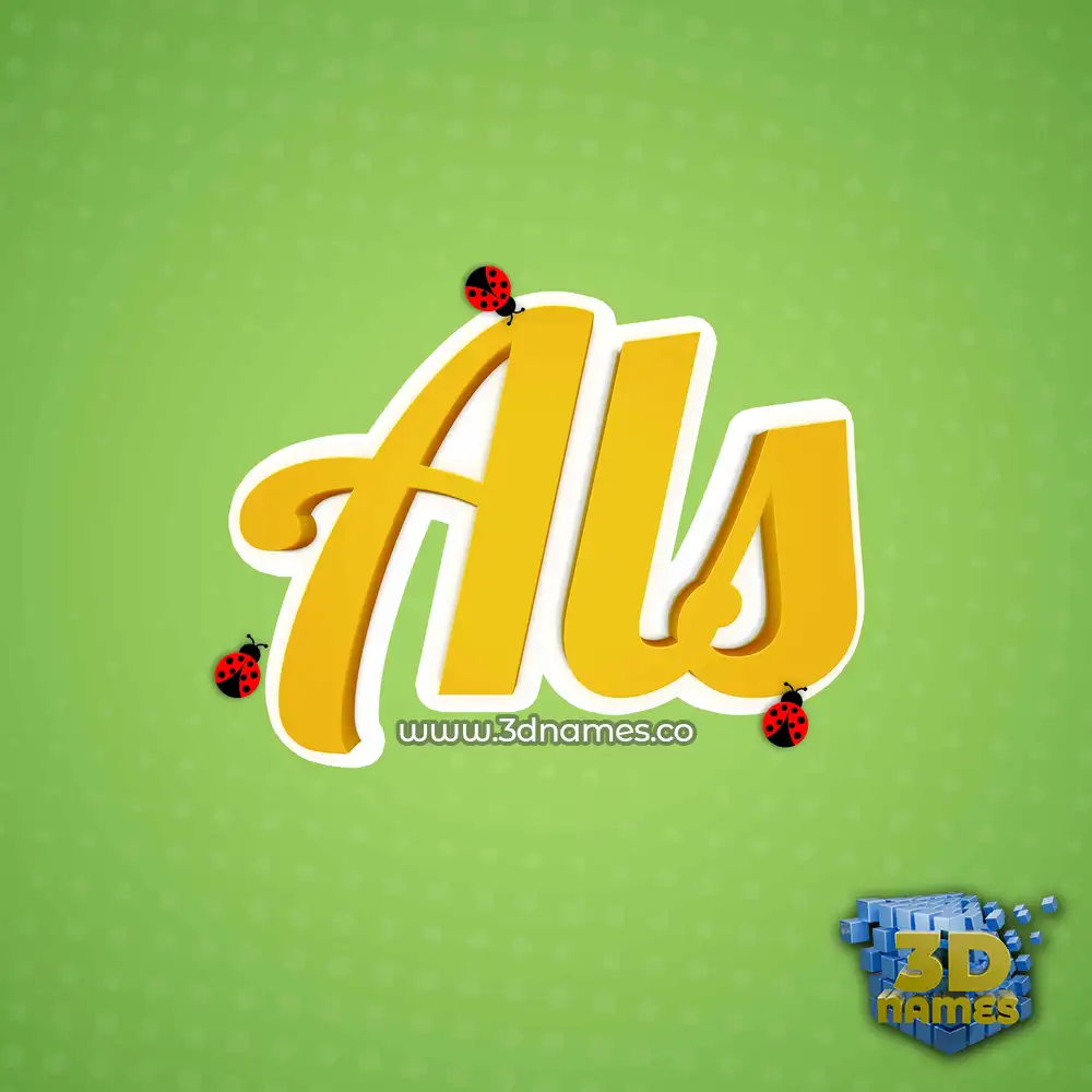 als in Ladybugs style - 3D name wallpaper