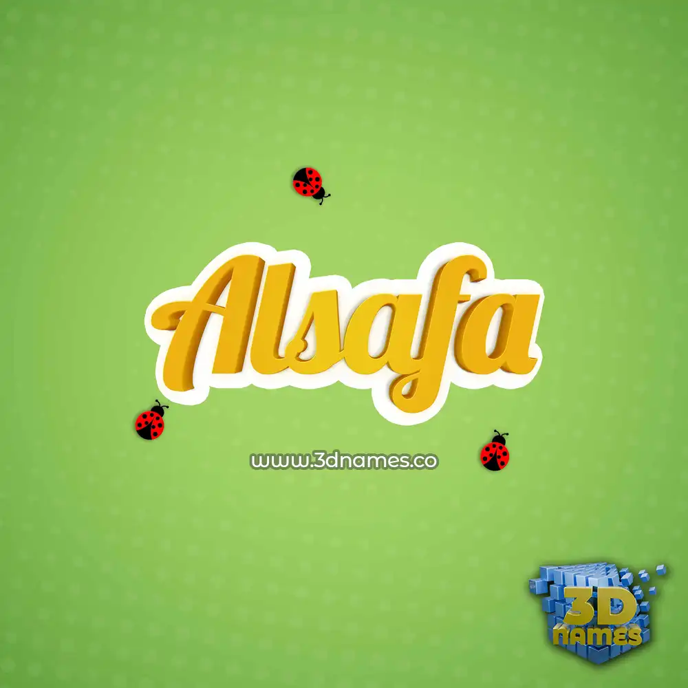 alsafa in Ladybugs style - 3D name wallpaper