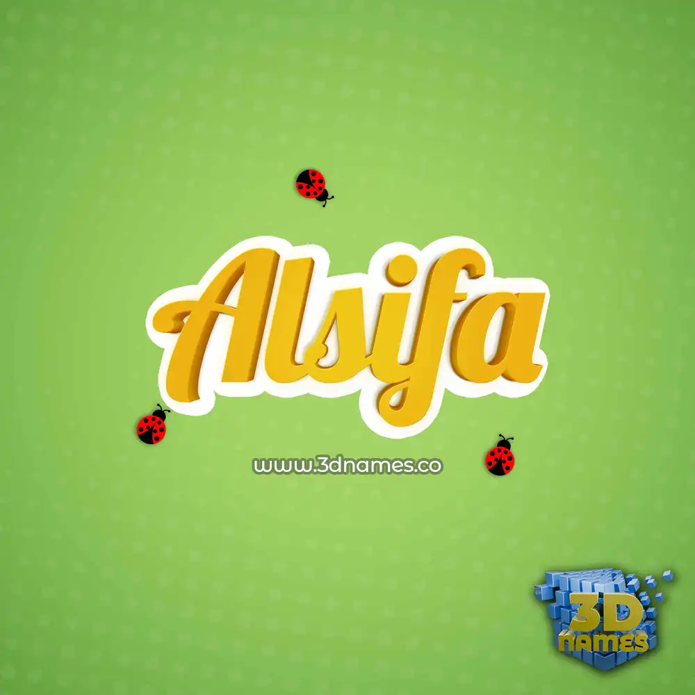 alsifa in Ladybugs style - 3D name wallpaper