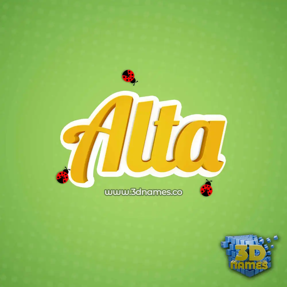 alta in Ladybugs style - 3D name wallpaper