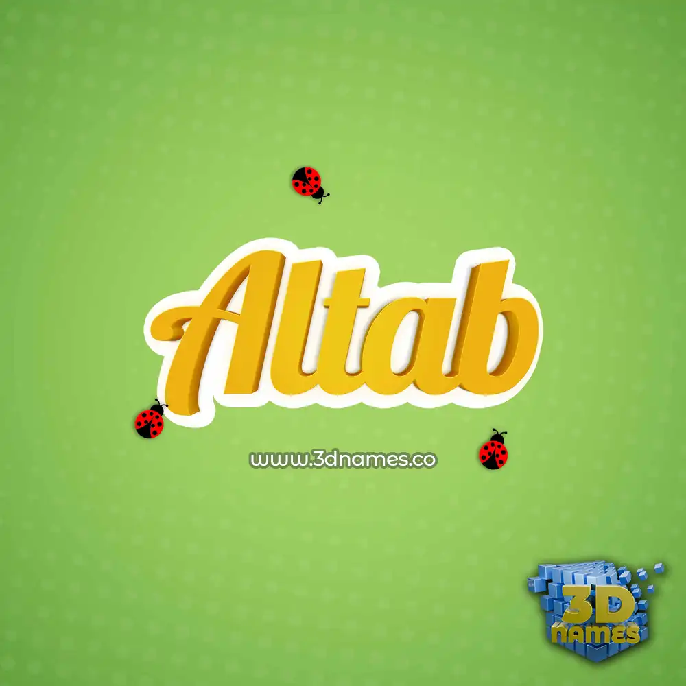 altab in Ladybugs style - 3D name wallpaper