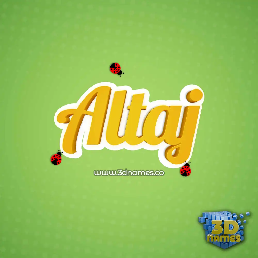 altaj in Ladybugs style - 3D name wallpaper