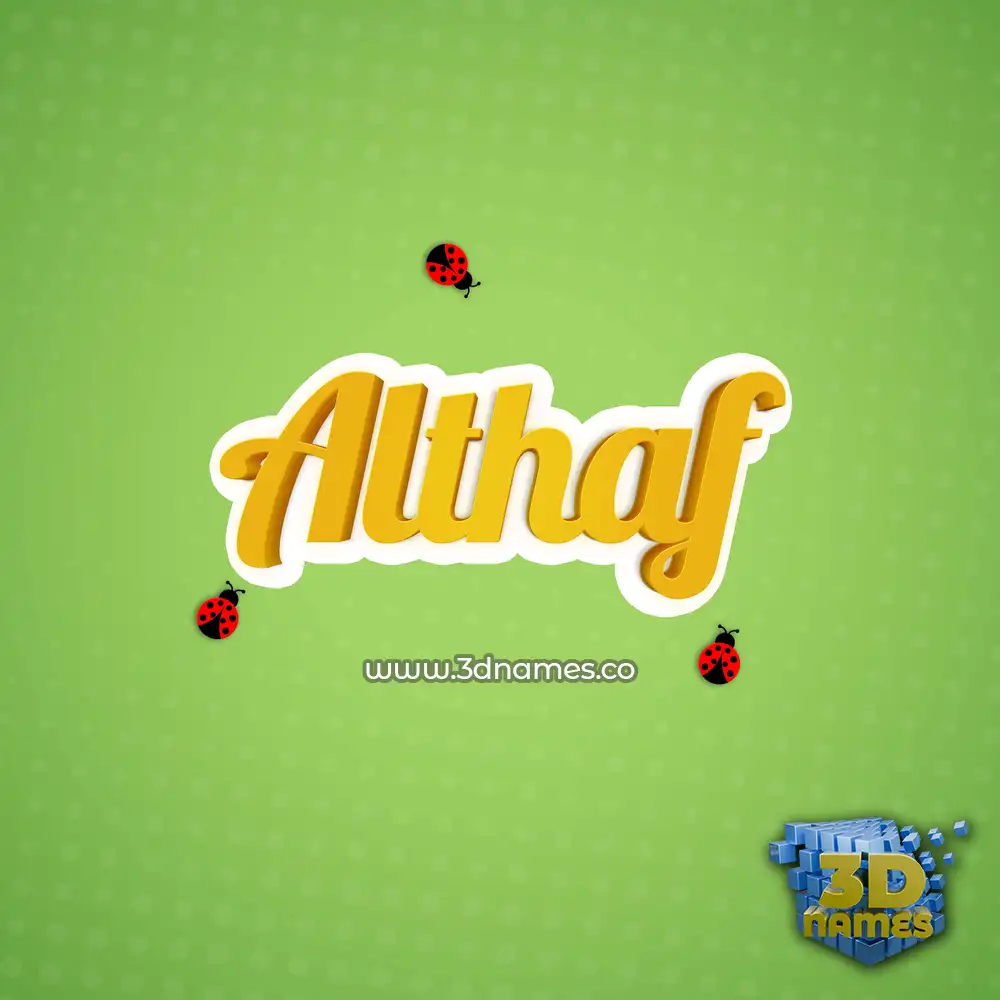 althaf in Ladybugs style - 3D name wallpaper