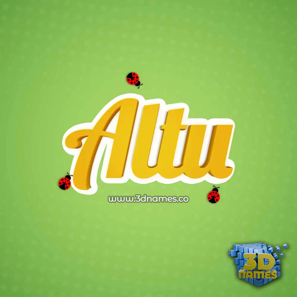 altu in Ladybugs style - 3D name wallpaper