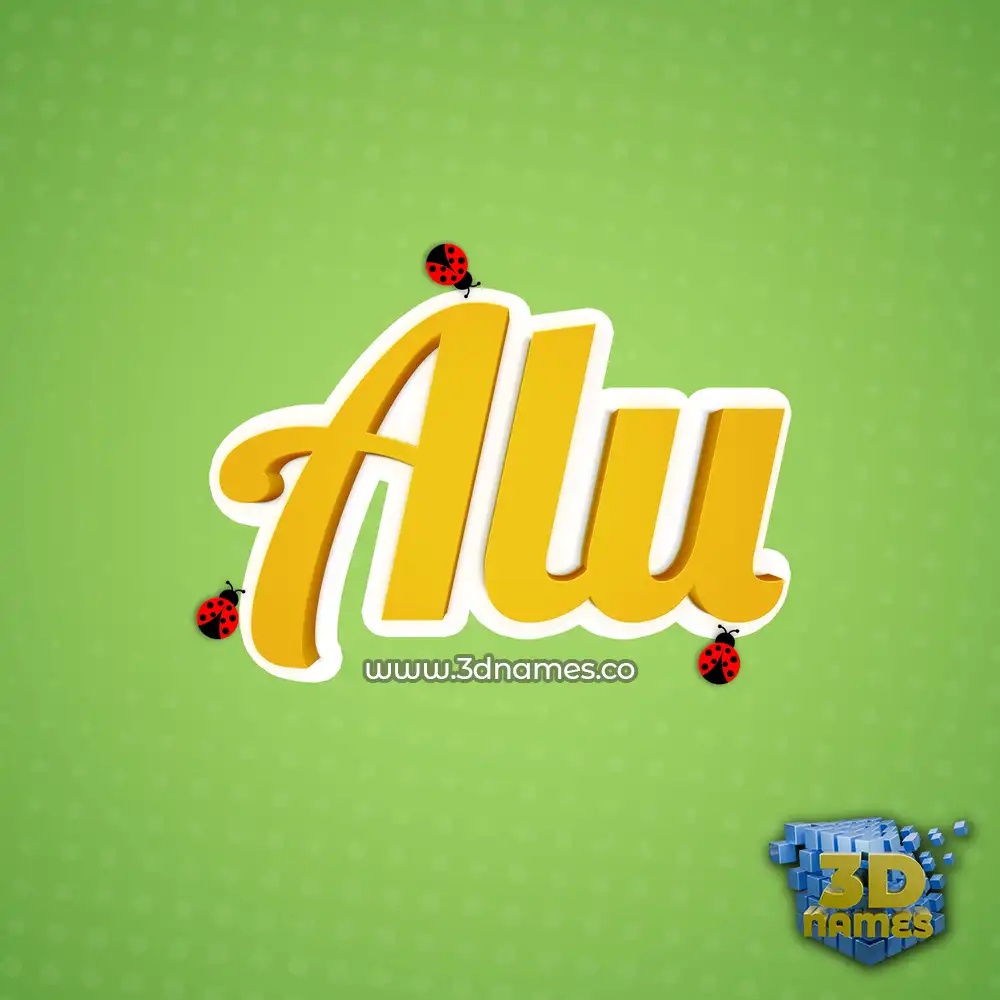 alu in Ladybugs style - 3D name wallpaper