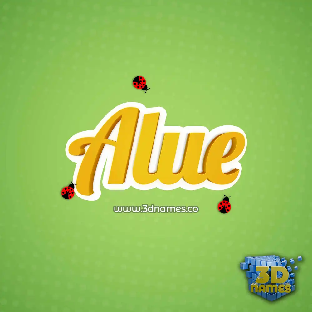 alue in Ladybugs style - 3D name wallpaper