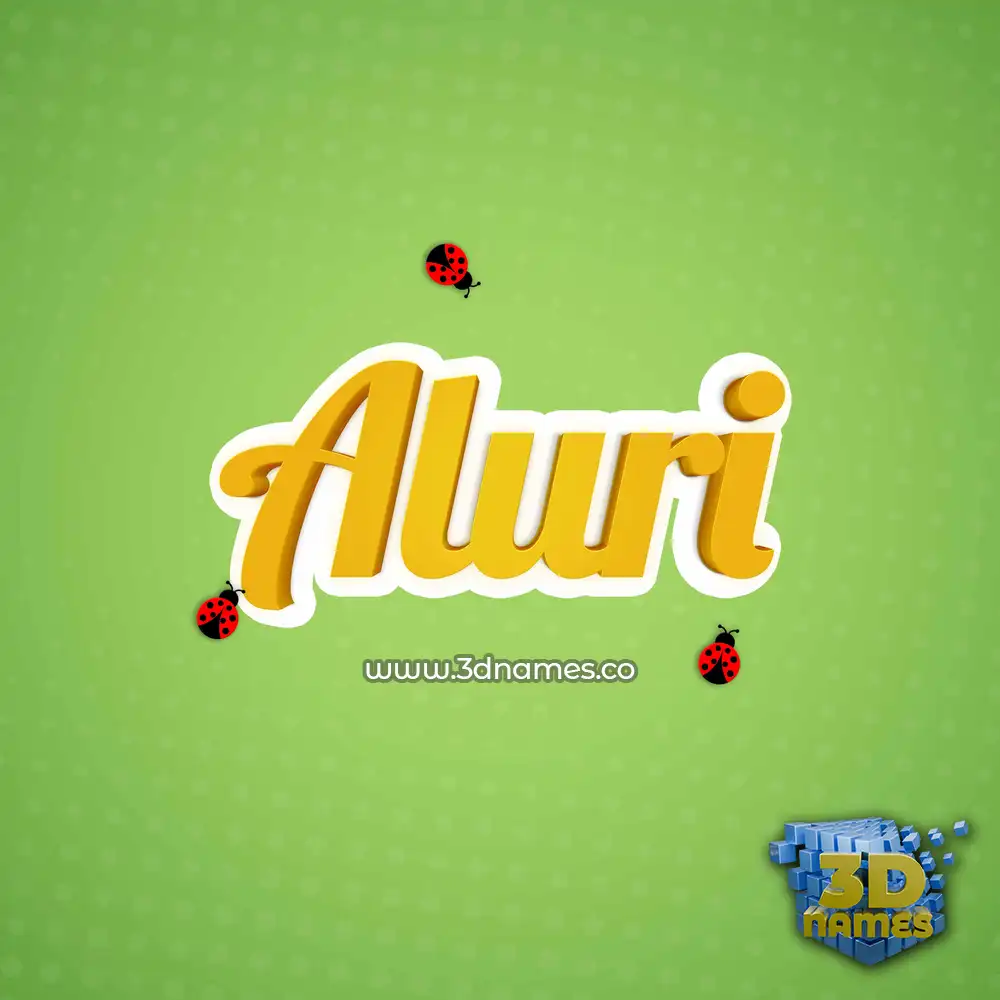 aluri in Ladybugs style - 3D name wallpaper