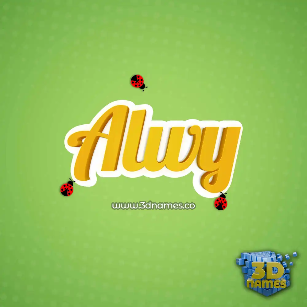 alwy in Ladybugs style - 3D name wallpaper