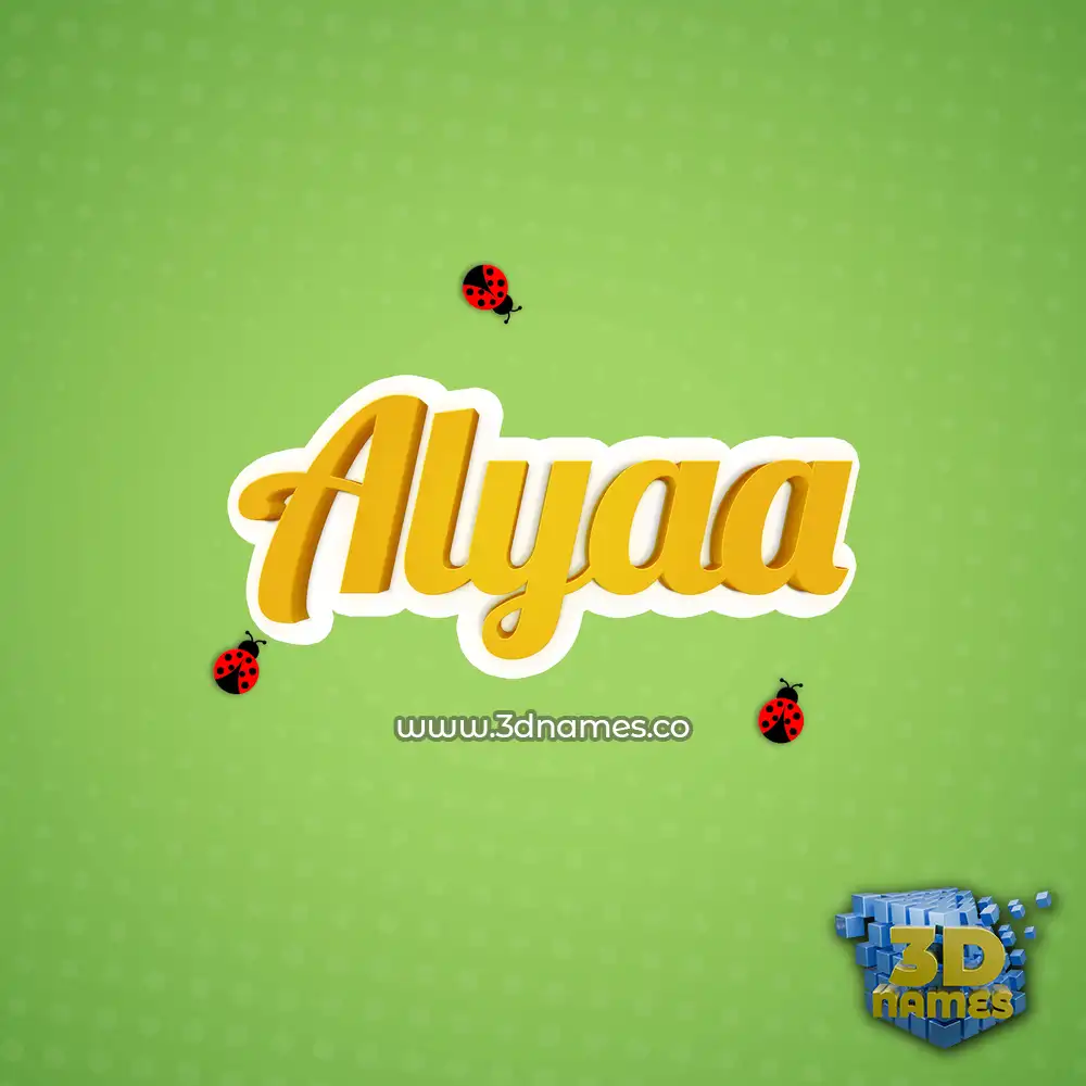 alyaa in Ladybugs style - 3D name wallpaper