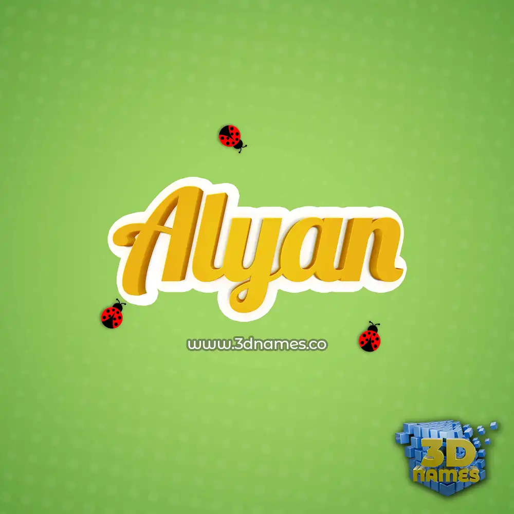 alyan in Ladybugs style - 3D name wallpaper
