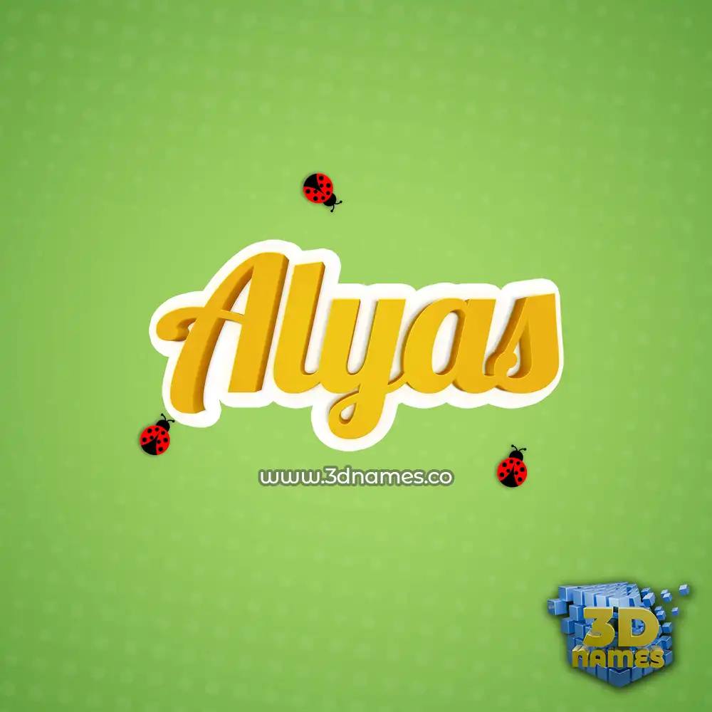 alyas in Ladybugs style - 3D name wallpaper