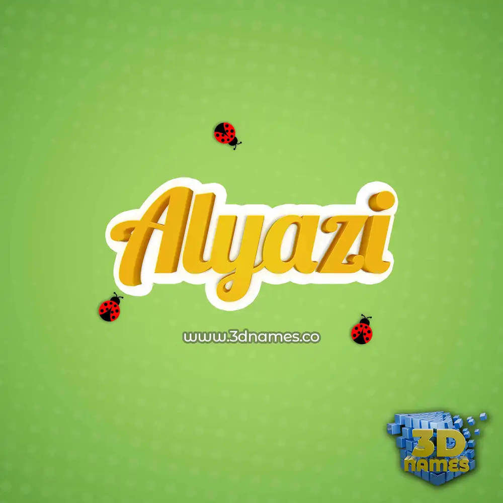 alyazi in Ladybugs style - 3D name wallpaper