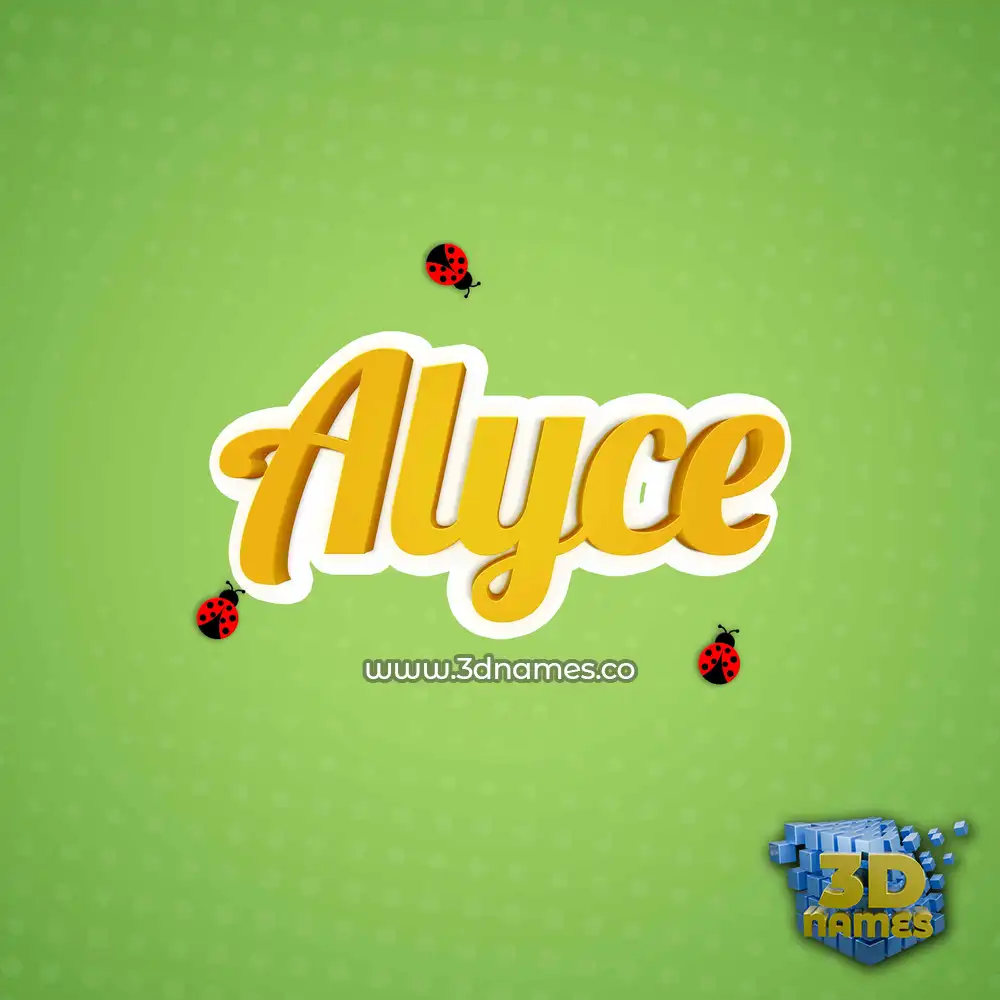 alyce in Ladybugs style - 3D name wallpaper