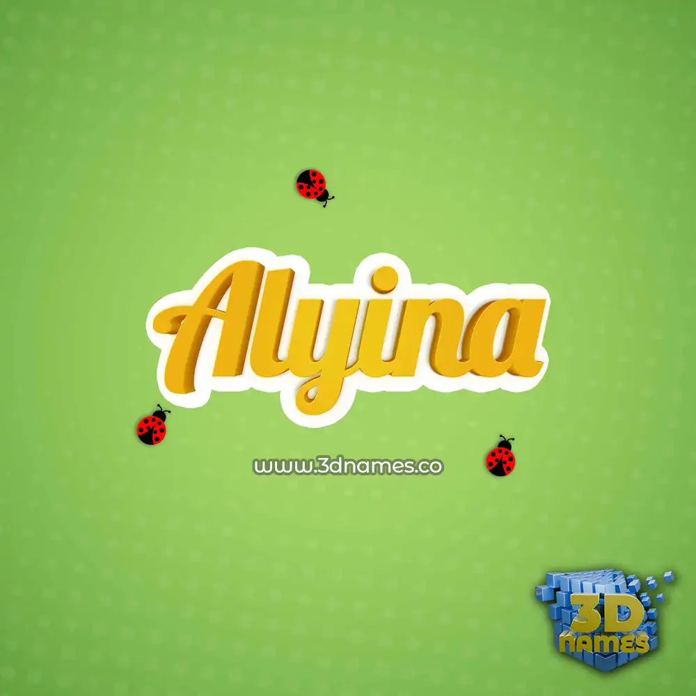 alyina in Ladybugs style - 3D name wallpaper