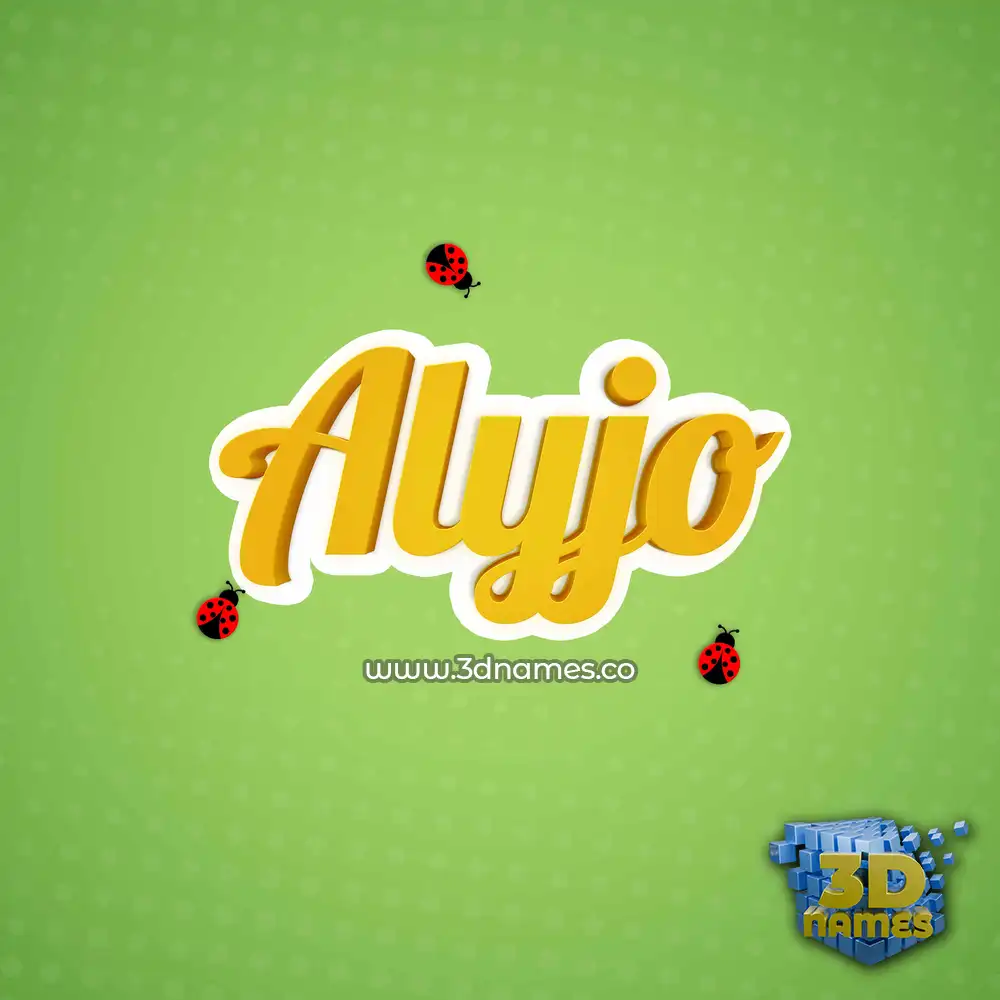alyjo in Ladybugs style - 3D name wallpaper
