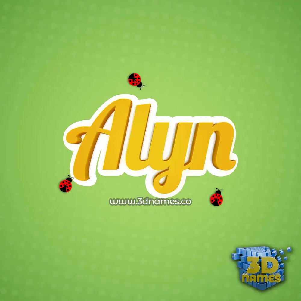 alyn in Ladybugs style - 3D name wallpaper
