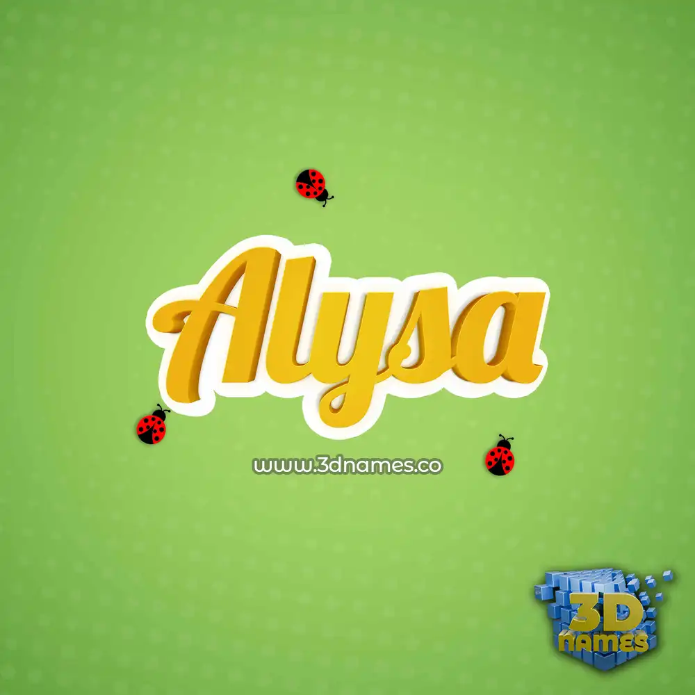 alysa in Ladybugs style - 3D name wallpaper
