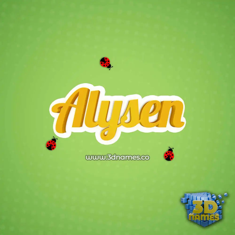 alysen in Ladybugs style - 3D name wallpaper