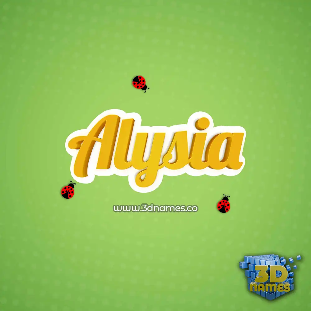 alysia in Ladybugs style - 3D name wallpaper