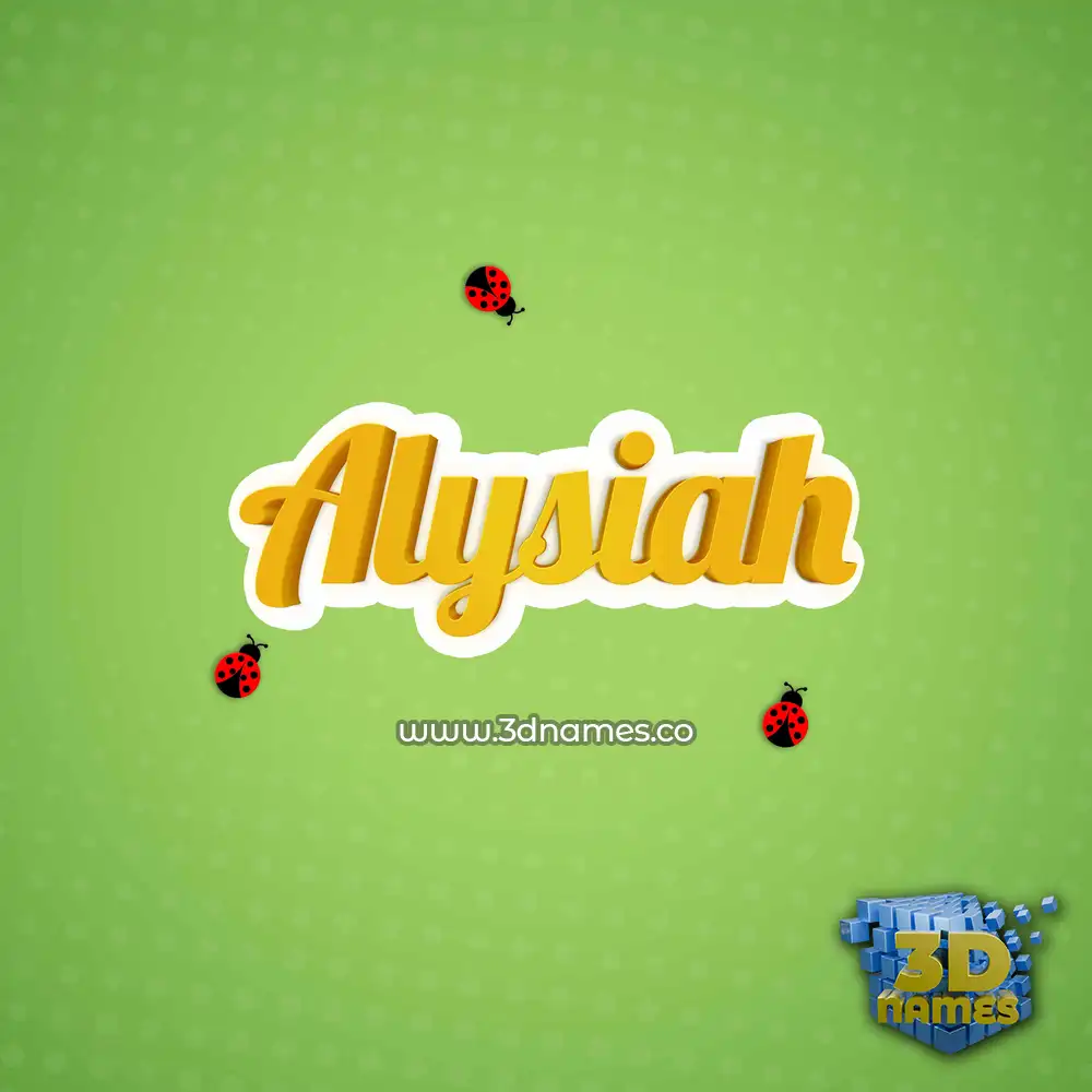 alysiah in Ladybugs style - 3D name wallpaper