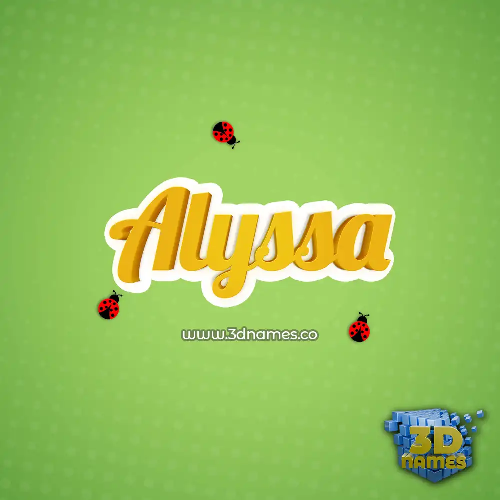 alyssa in Ladybugs style - 3D name wallpaper