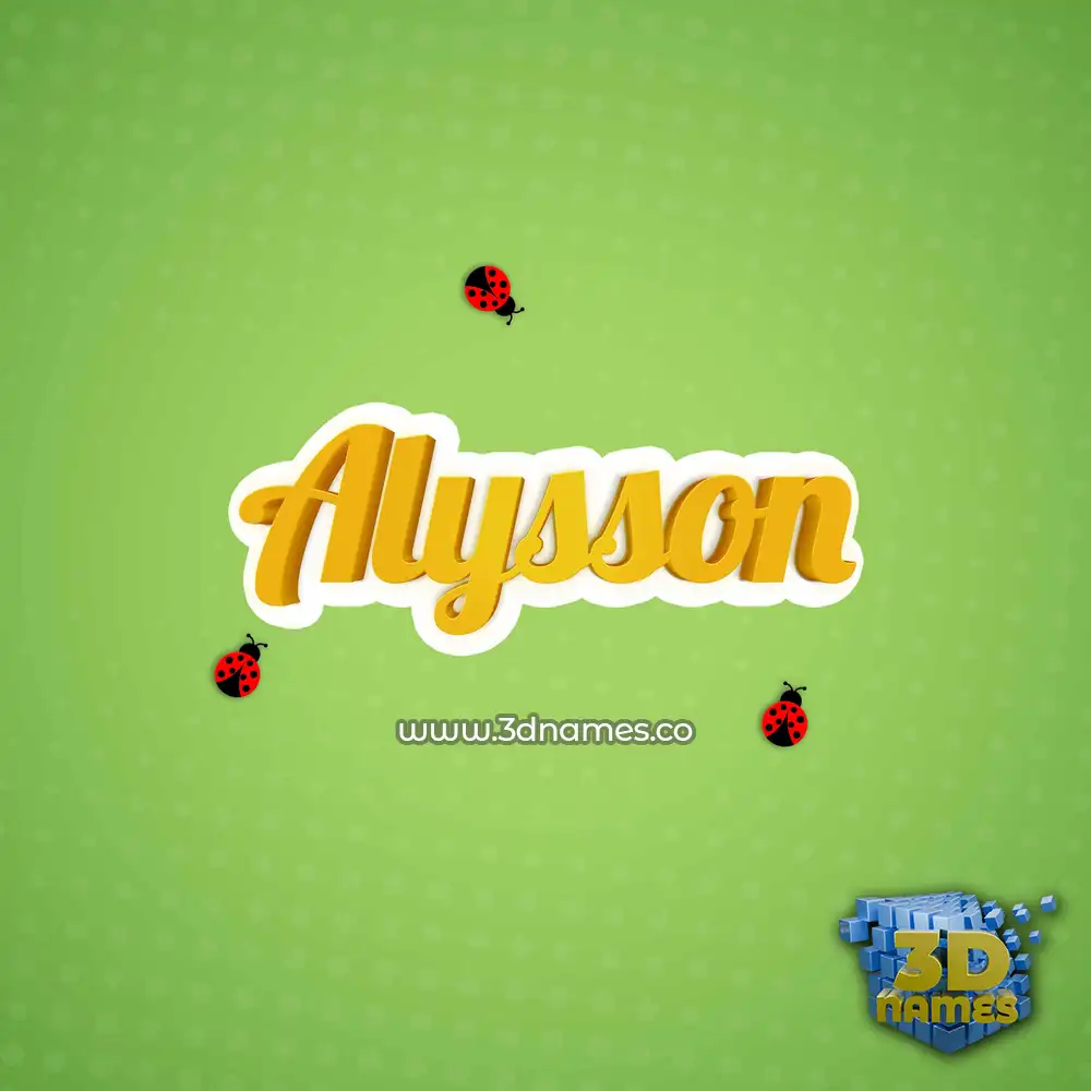 alysson in Ladybugs style - 3D name wallpaper