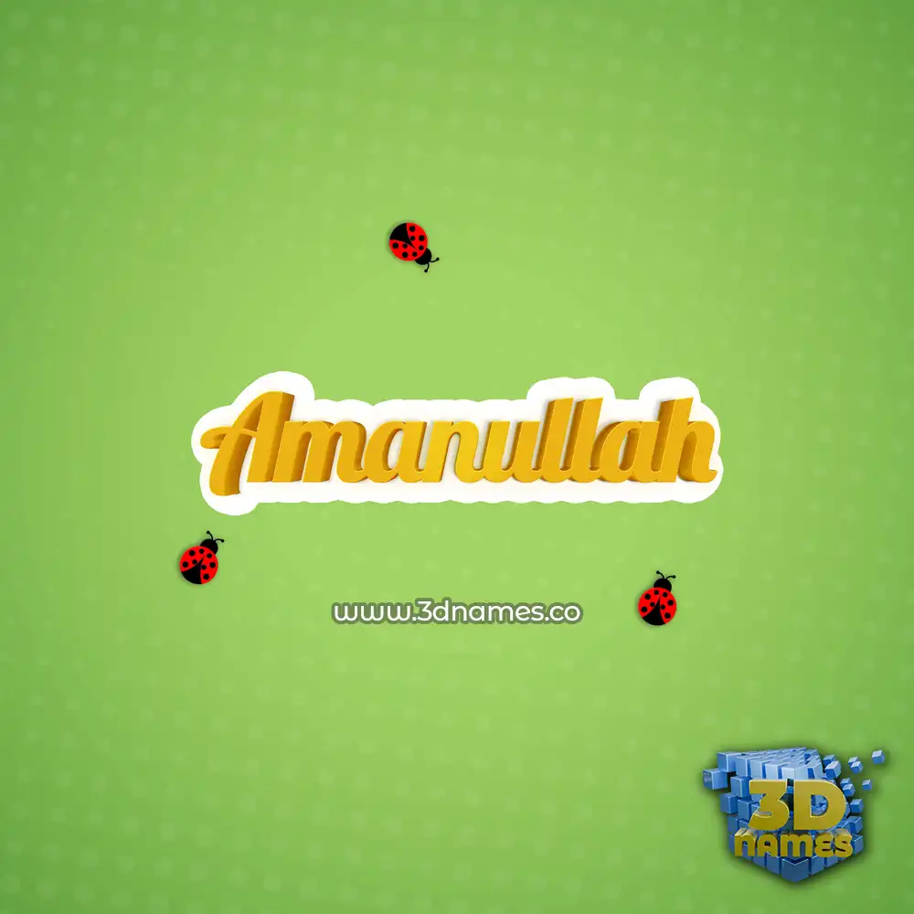 amanullah in Ladybugs style - 3D name wallpaper