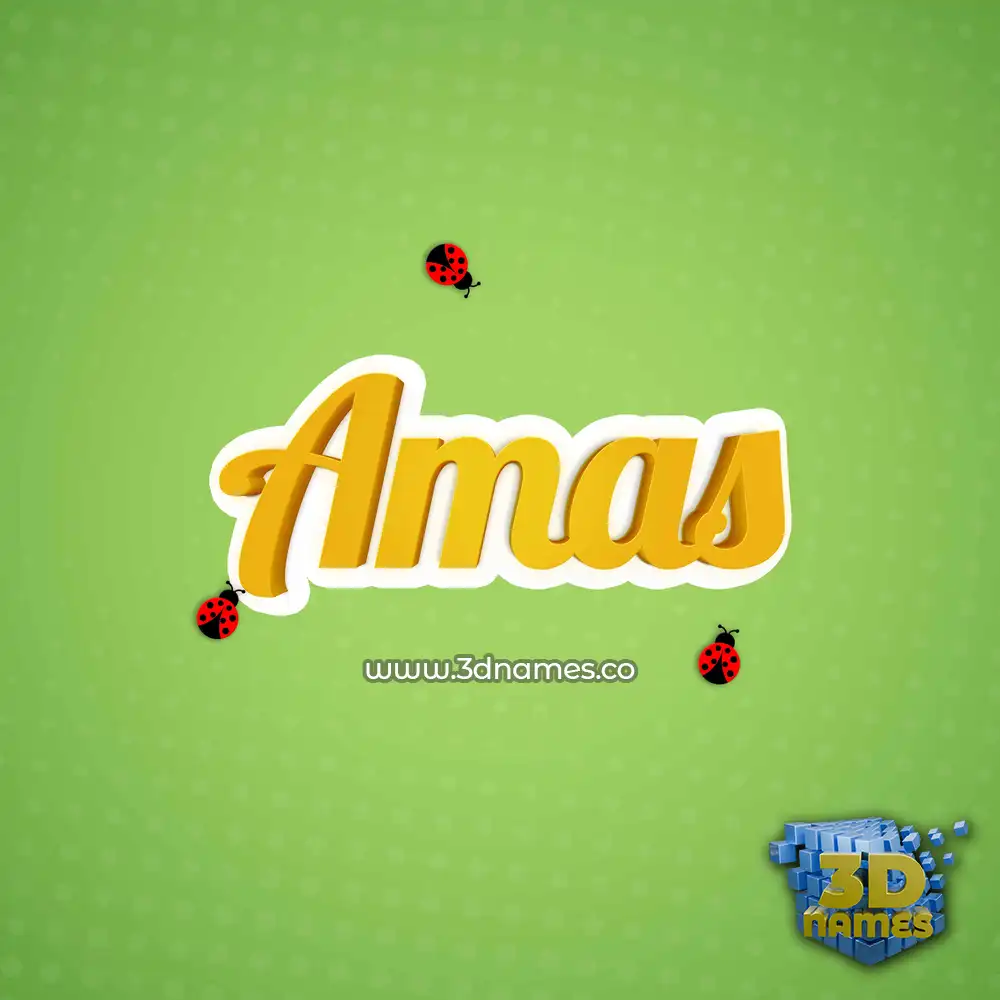 amas in Ladybugs style - 3D name wallpaper