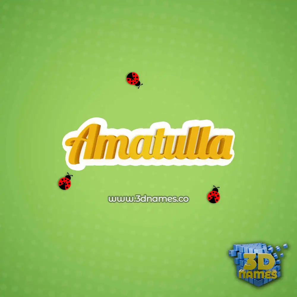 amatulla in Ladybugs style - 3D name wallpaper