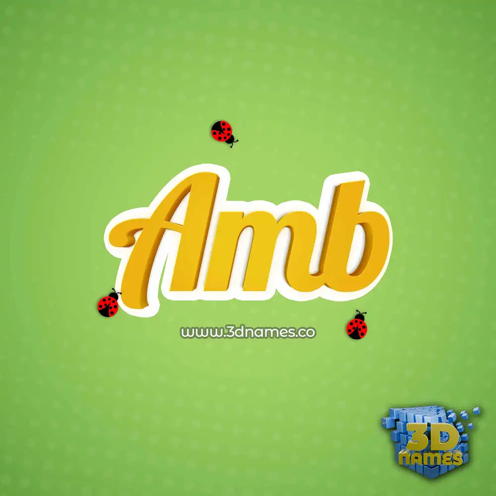 amb in Ladybugs style - 3D name wallpaper