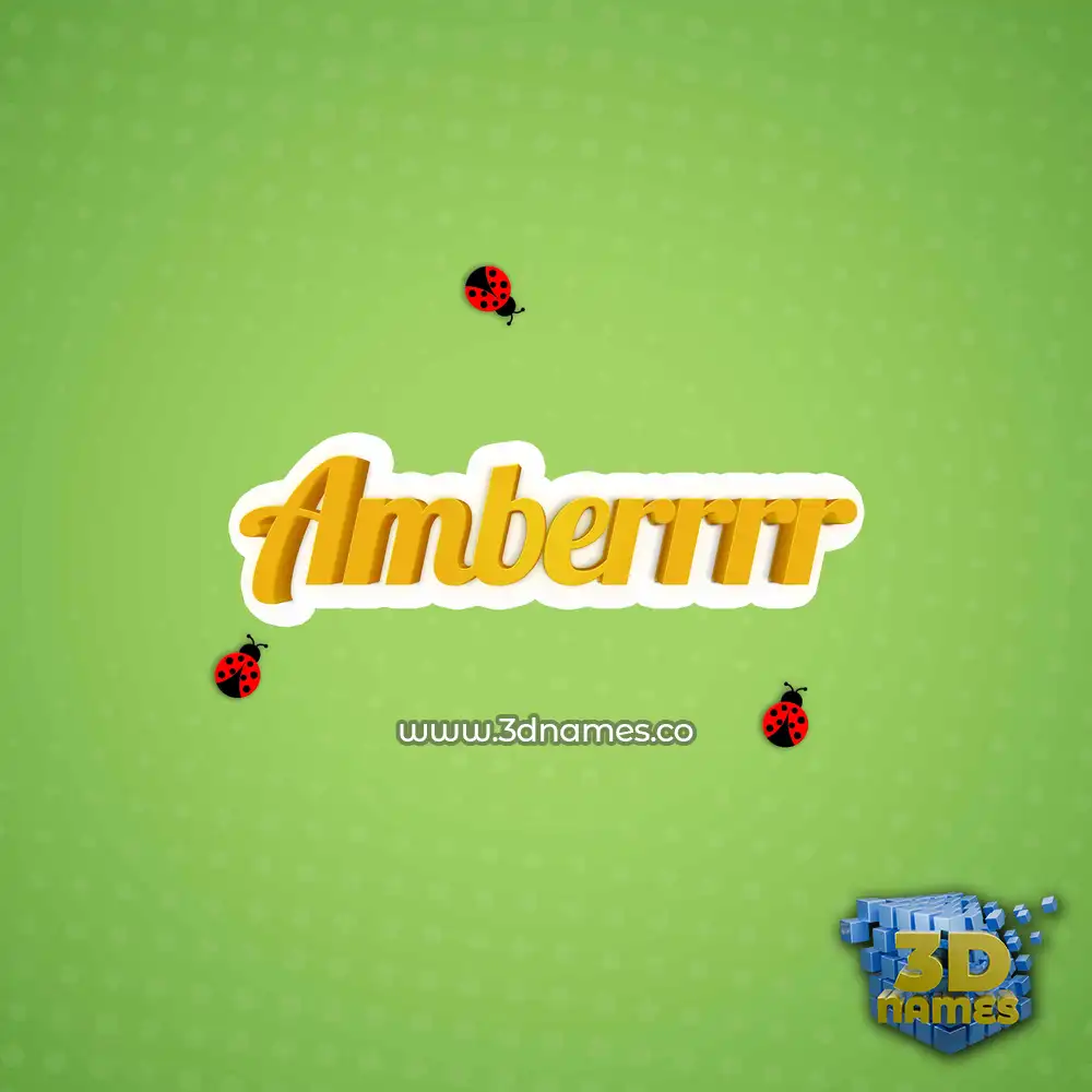 amberrrr in Ladybugs style - 3D name wallpaper