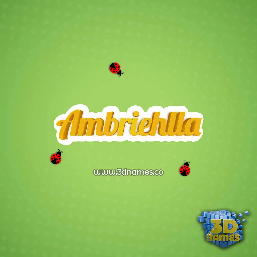 ambriehlla in Ladybugs style - 3D name wallpaper