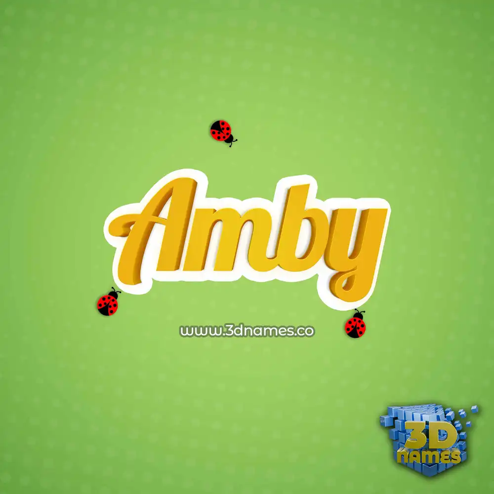 amby in Ladybugs style - 3D name wallpaper