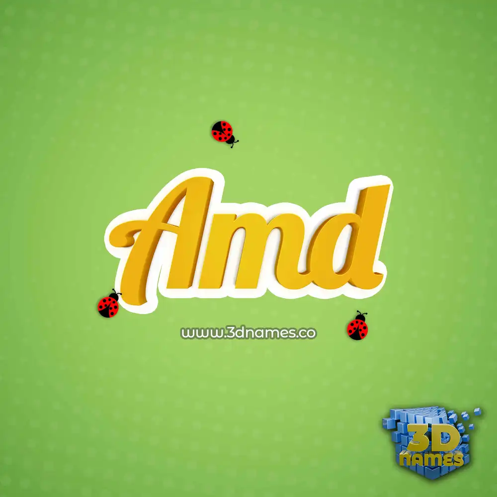 amd in Ladybugs style - 3D name wallpaper