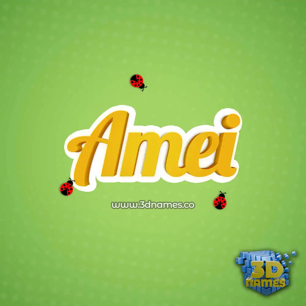 amei in Ladybugs style - 3D name wallpaper