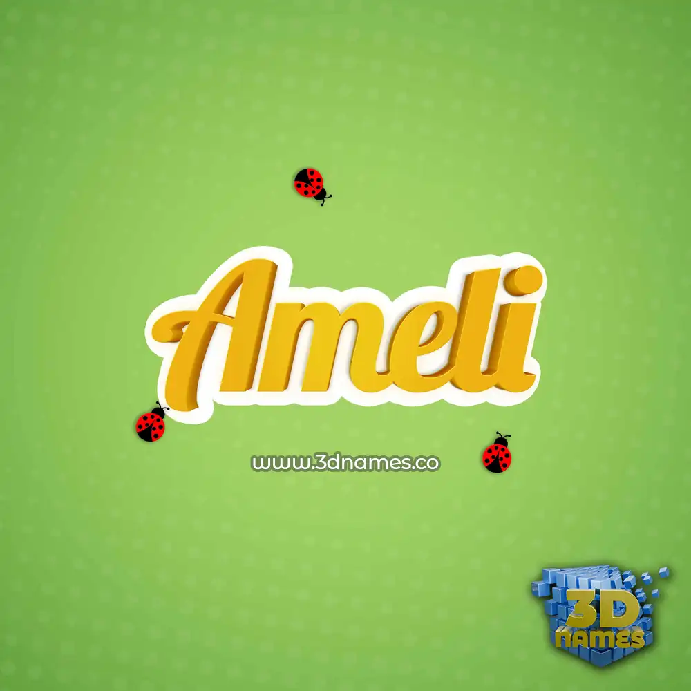 ameli in Ladybugs style - 3D name wallpaper