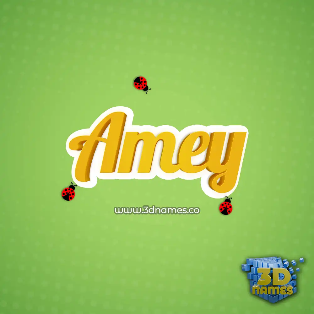 amey in Ladybugs style - 3D name wallpaper