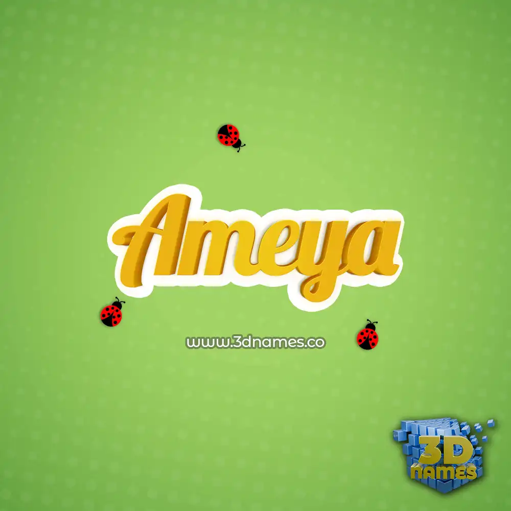 ameya in Ladybugs style - 3D name wallpaper