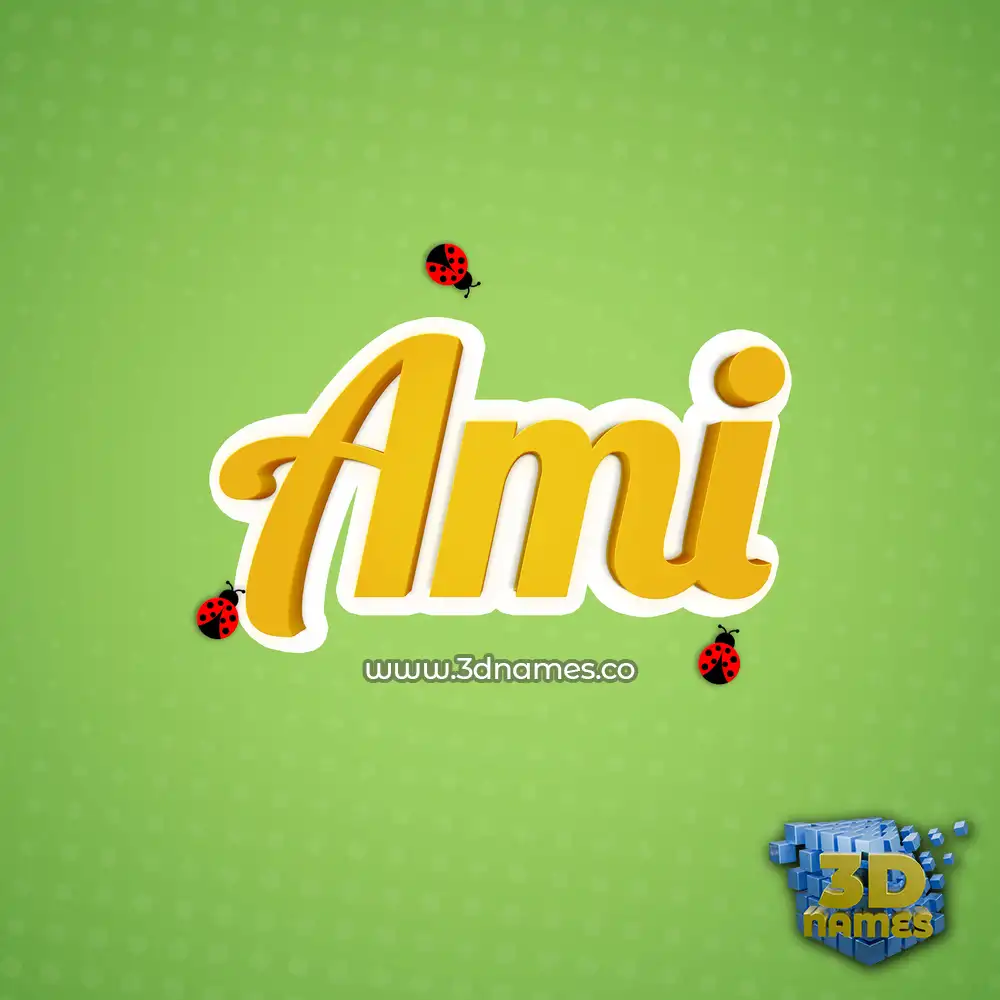 ami in Ladybugs style - 3D name wallpaper