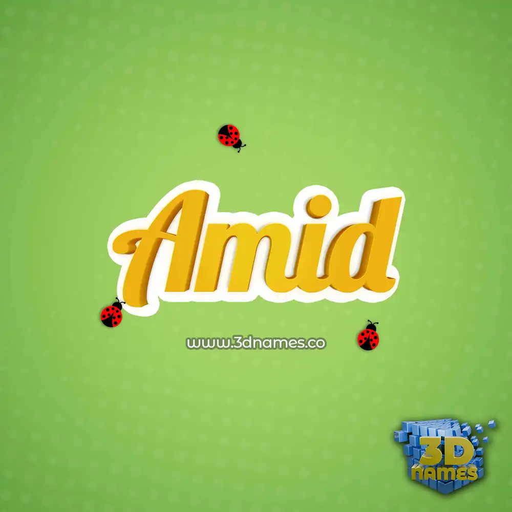 amid in Ladybugs style - 3D name wallpaper