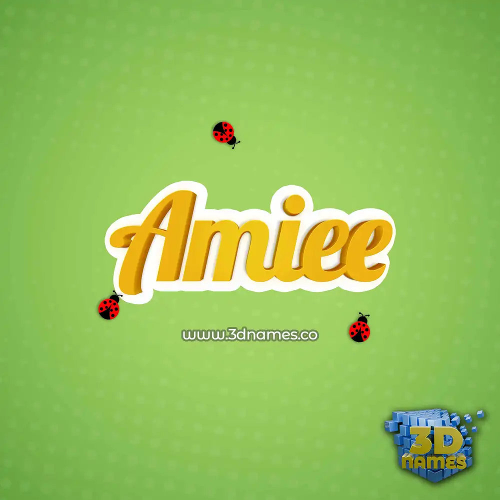 amiee in Ladybugs style - 3D name wallpaper