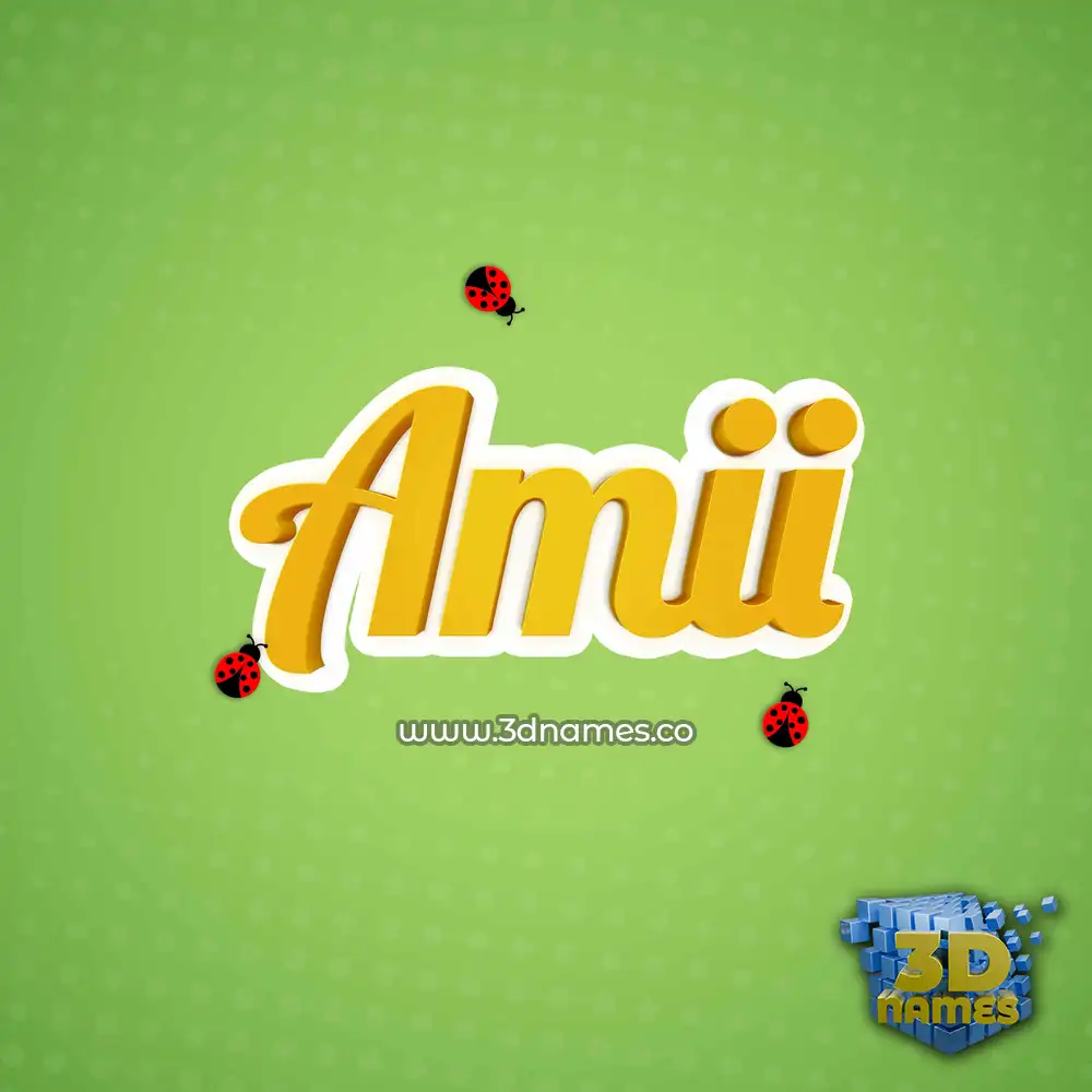 amii in Ladybugs style - 3D name wallpaper