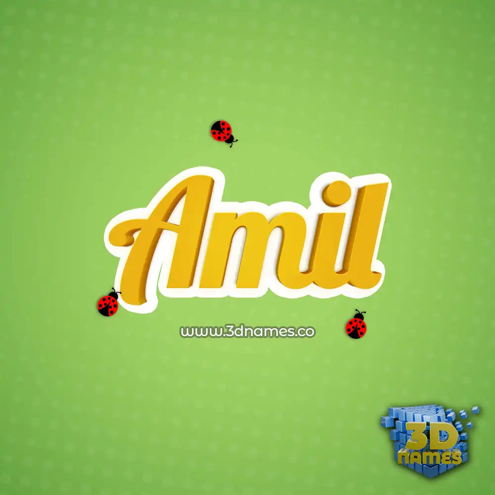 amil in Ladybugs style - 3D name wallpaper